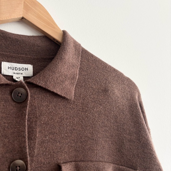 Hudson North Cashmere Knit Button Down Shacket - Picture 5 of 10